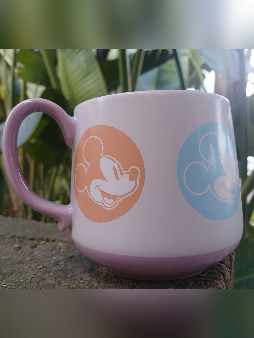 Disney Pastel Mickey Ceramic Mug - Pink & Peach